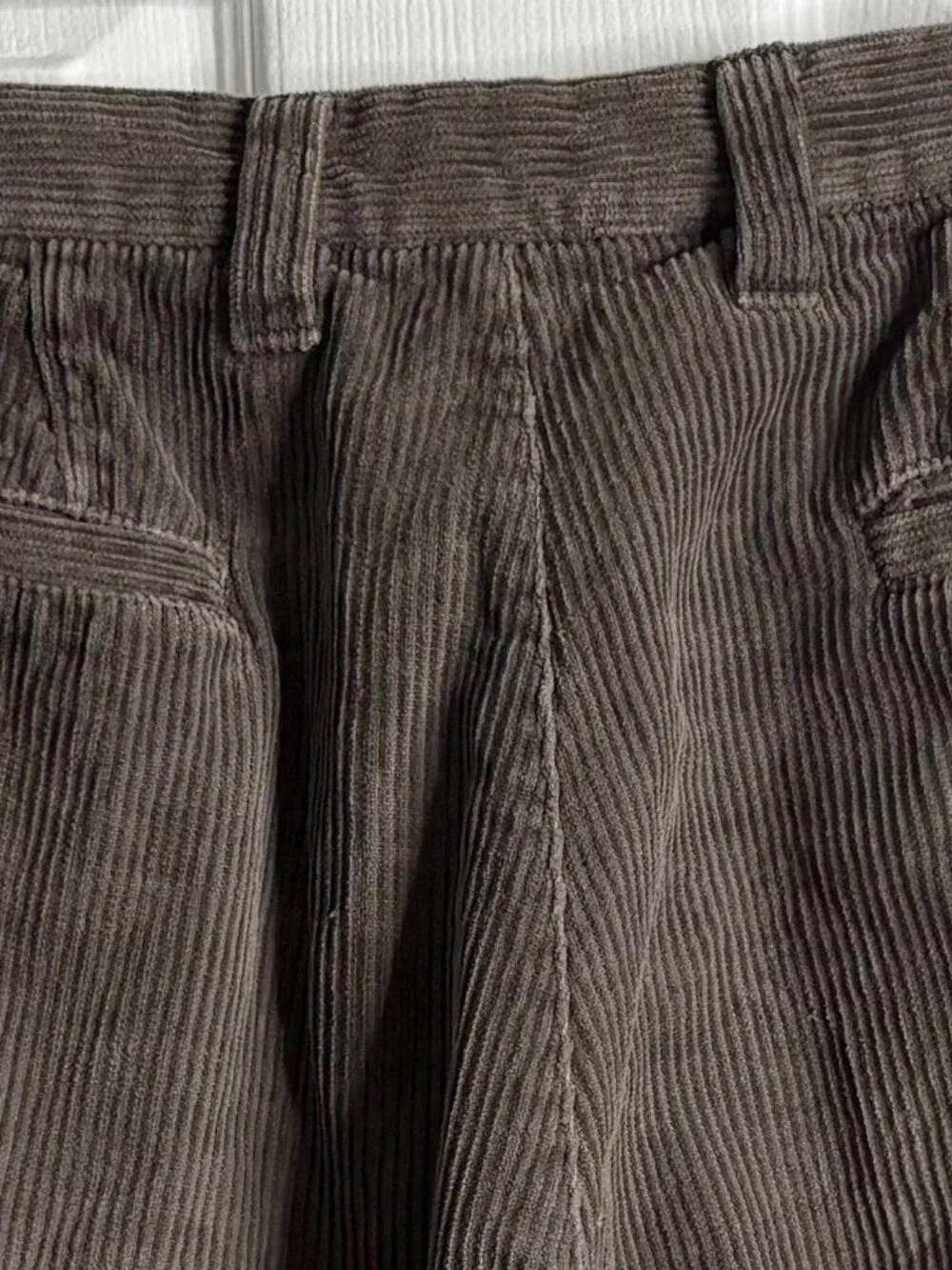 Claudio Nucci Vintage Brown Corduroy Wide Leg Pleated Pants 38x30 Old Money 80s